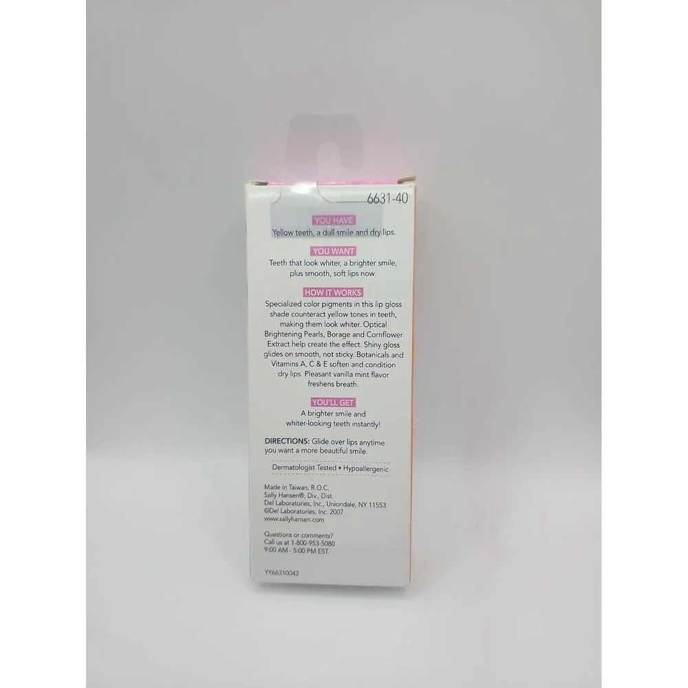 Sally Hansen Smile Brightening Lip Treatment, DAZZLING 6631-40 NIB